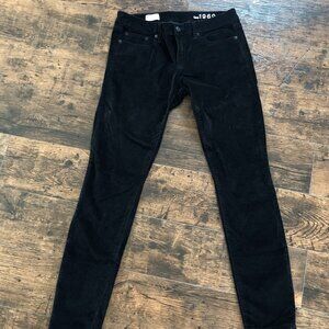 GAP SKINNY BLACK VELVET PANTS
